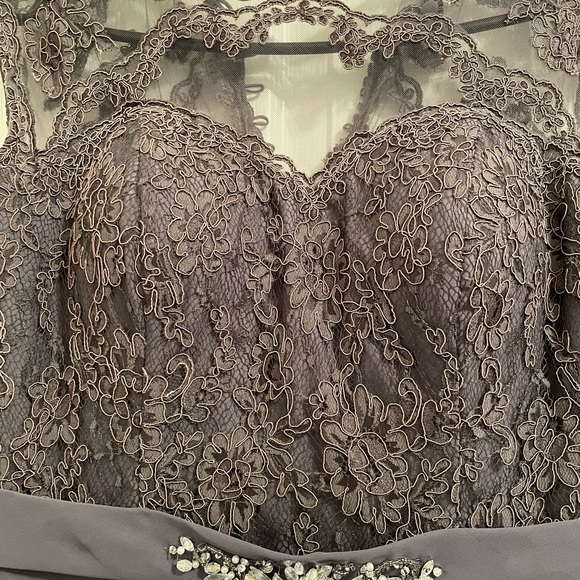 Christina Wu Elegance Lace Bateau Neck ALine Dress - Picture 4 of 6